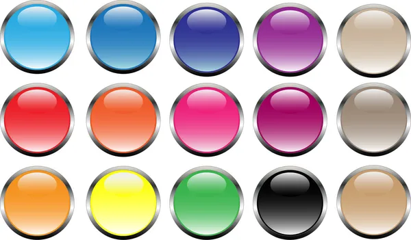 15 botões no estilo web2.0 ! — Fotografia de Stock