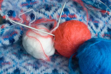 Knitting with mohair clipart