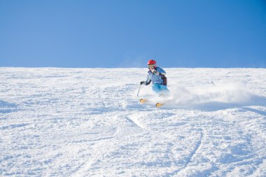 Girl skiing clipart