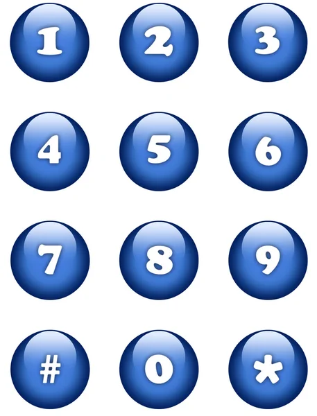 Numery przycisków — Zdjęcie stockowe