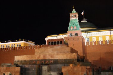 Lenin mausoleum on red square, Moscow clipart