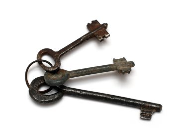Old rusty keys clipart