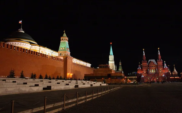 Rosja. czerwony kwadrat, noc — Zdjęcie stockowe