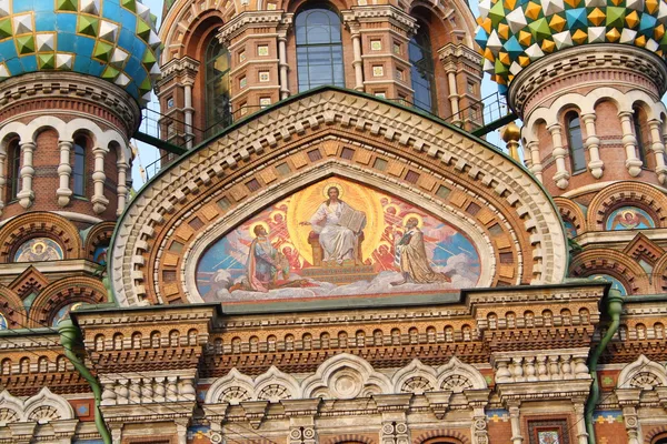Fresco templom falán — Stock Fotó