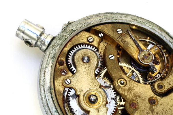 Velho relógio de bolso engrenagem enferrujado — Fotografia de Stock