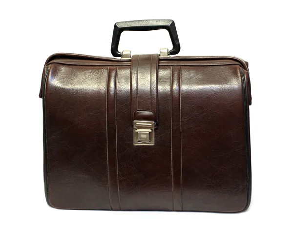 Gamla bruna läderväska — Stockfoto