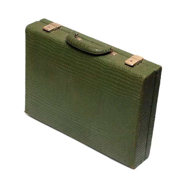 Old green briefcase — Stock Photo, Image