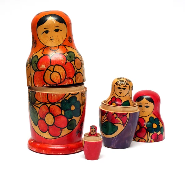 stock image Russian wooden dolls set - matreshka