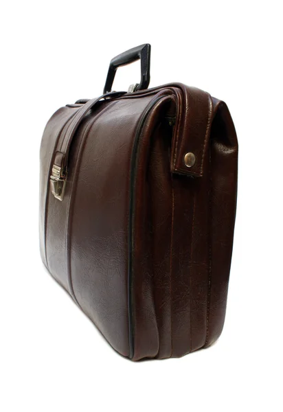 Gamla bruna läderväska — Stockfoto