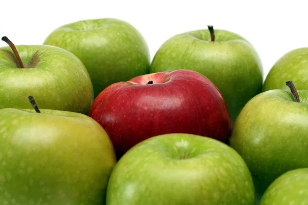 Концепции разделения яблок — стоковое фото