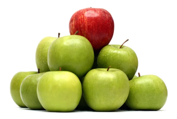 Dominanzkonzepte mit Äpfeln — Stockfoto