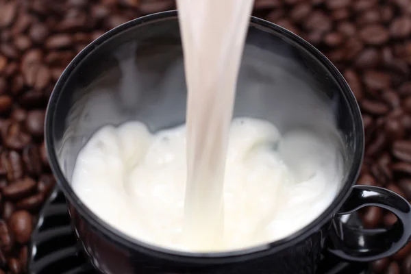Kaffe med mjölk — Stockfoto