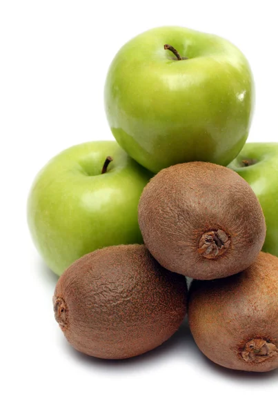 Äpplen och kiwifrukter — Stockfoto