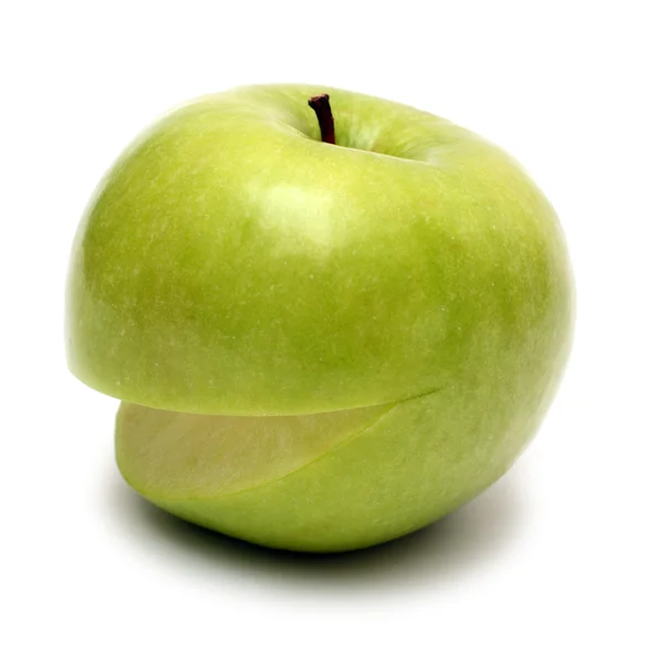 Улыбающееся яблоко — стоковое фото