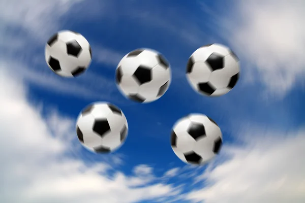 Олимпийские футбольные мячи — стоковое фото