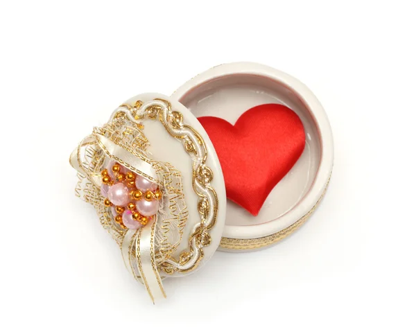 Día de San Valentín - corazón rojo en caja abierta Imagen De Stock
