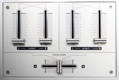 Fading controls of dj music mixer clipart