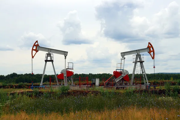 Two oil pump — Stock Photo, Image