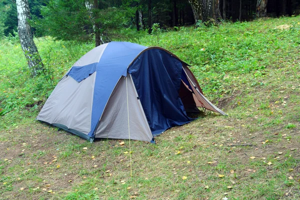 Tent in forest — Stock Photo, Image