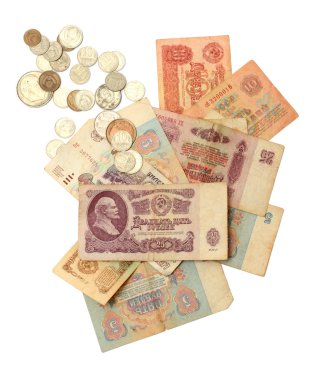 Old soviet russian money clipart