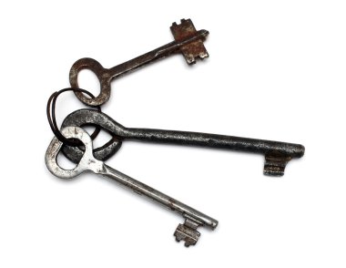 Old rusty keys clipart