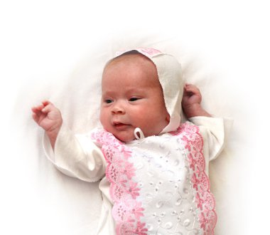 Newborn femaly baby clipart