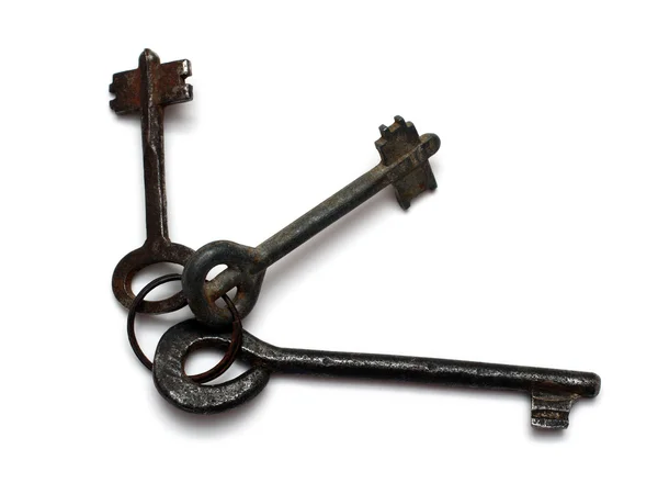 Stary zardzewiały klucze — Zdjęcie stockowe