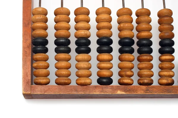 Del av gamla trä abacus — Stockfoto