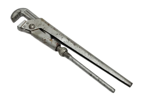 Vecchia chiave arrugginita regolabile — Foto Stock