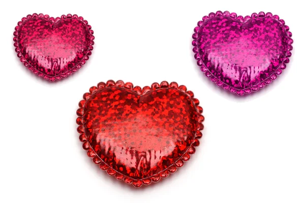 Valentin nap - három hearts — Stock Fotó