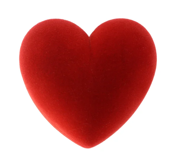 Coração de veludo vermelho — Fotografia de Stock