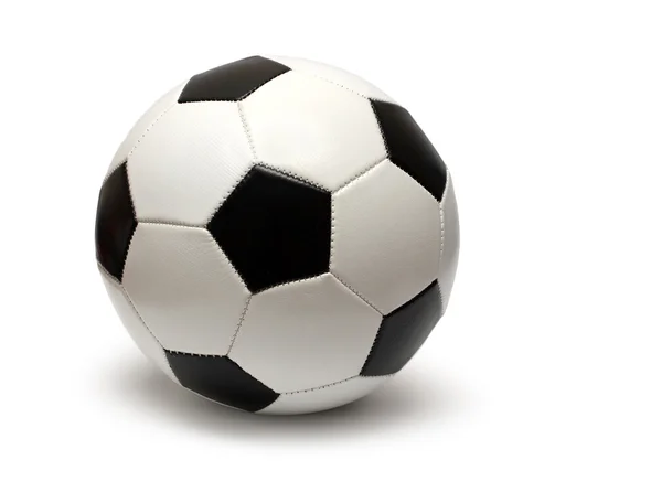 Футбольный мяч из кожи — стоковое фото
