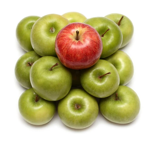 Dominanzkonzepte mit Äpfeln — Stockfoto