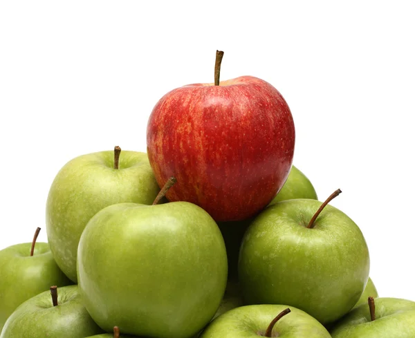 Dominans begrepp med äpplen — Stockfoto