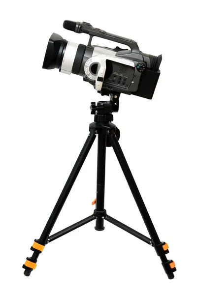 Câmera de vídeo no tripé — Fotografia de Stock