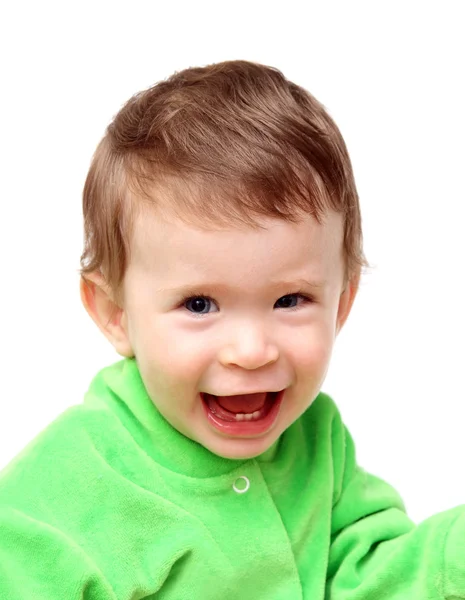 Glad skrattande bebis — Stockfoto
