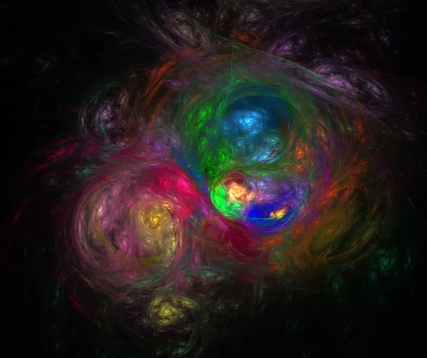 Garabato abstracto fractal multicolor —  Fotos de Stock