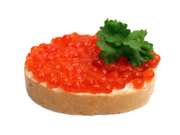 Sandwich au caviar rouge — Photo