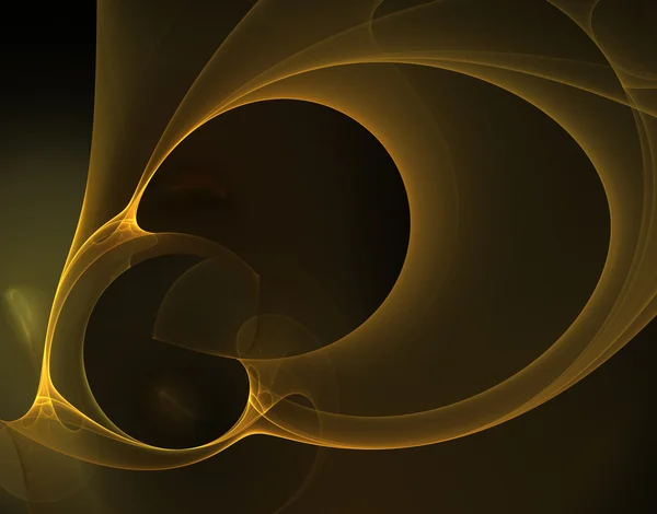 Image fractale abstraite noir et jaune — Photo