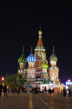 St.Basil's Cathedral in night clipart