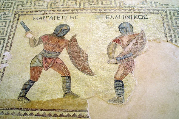Фрагмент древней мозаики — стоковое фото