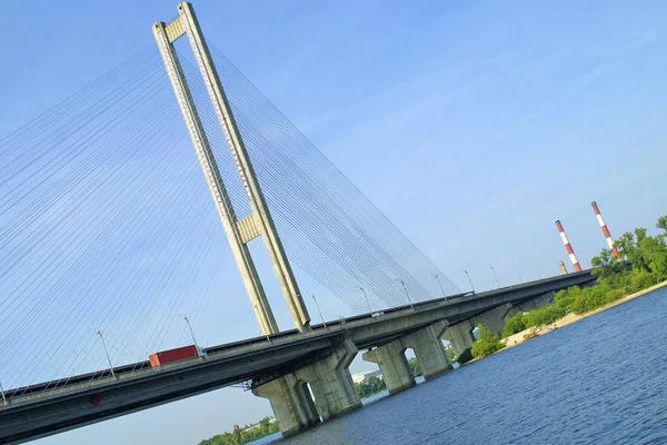 Südbrücke in Kyiw, Ukraine — Stockfoto