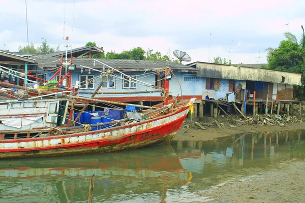 Cabanas de pescadores na Tailândia — Fotografia de Stock