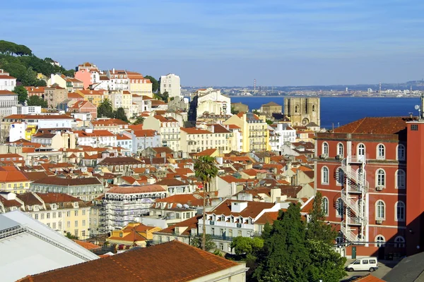 Fågel Visa panorama över Lissabon — Stock fotografie