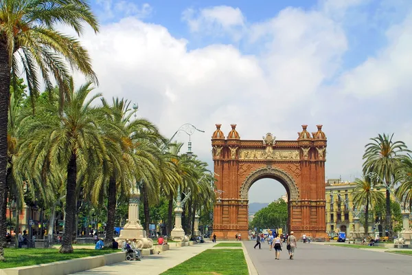 Тріумфальна арка в Барселоні — стокове фото