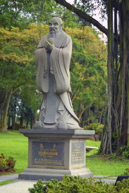 Monument of Confucius in Singapore clipart