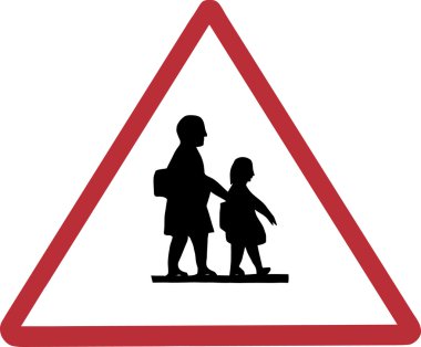 Pedestrian crossing sign on Cyprus clipart