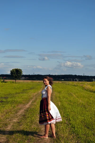 Lány mező — Stock Fotó