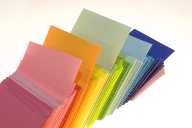 Various color paper clipart