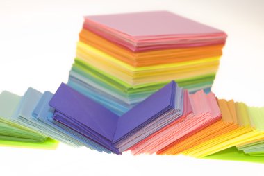 Various color paper clipart